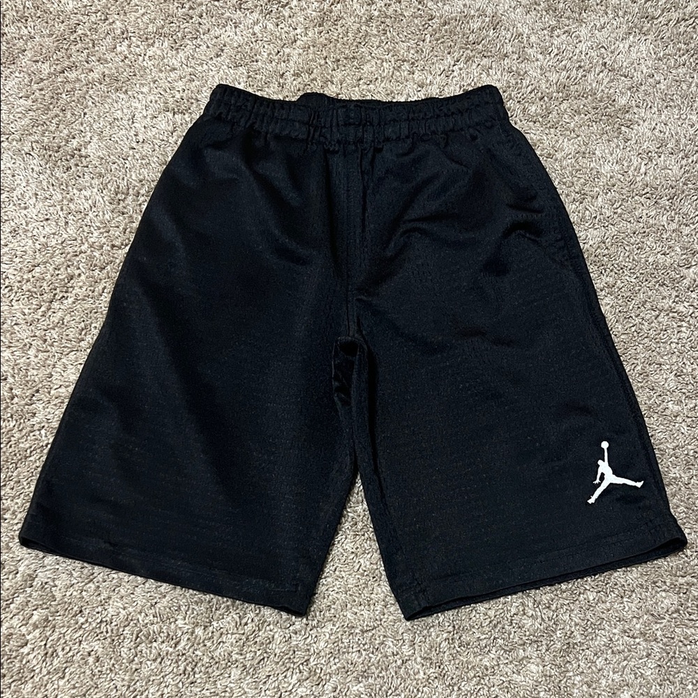 Jordan Kids Black Shorts with White Logo